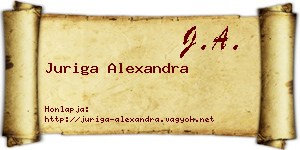 Juriga Alexandra névjegykártya